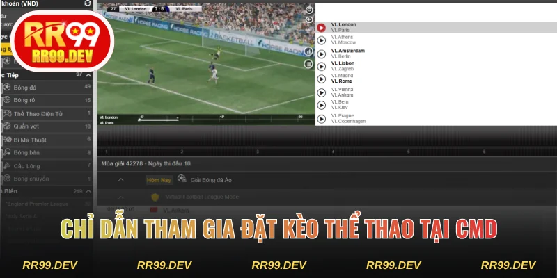 Chỉ dẫn tham gia đặt kèo thể thao tại CMD